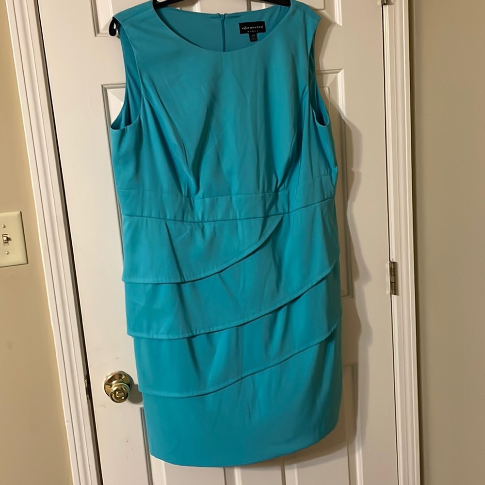 Connected Apparel Turquoise Sleeveless Dress